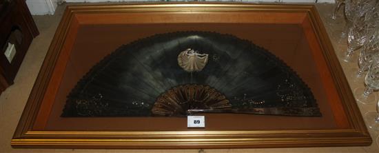 Late 19th century French painted fan(-)